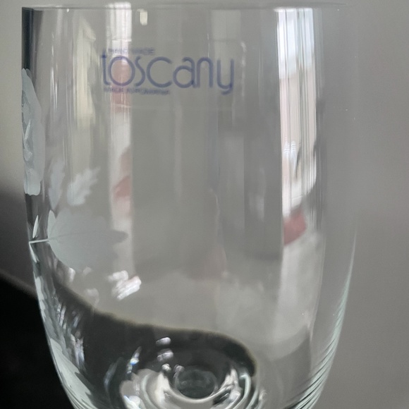Toscany Floral Etched Wine Set - Made in Romania - Picture 2 of 7